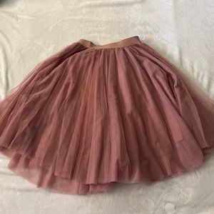 Dusty Rose Tulle Midi Skirt